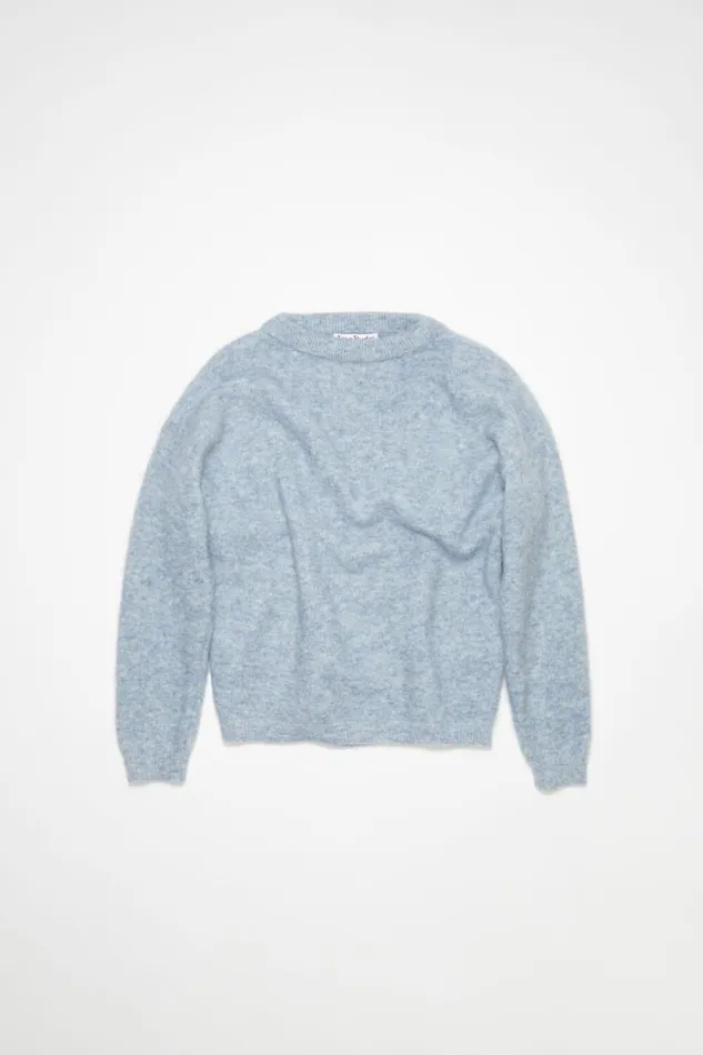 Acne Studios Wool Mohair Jumper Denim Blue Women Knitwear Acne Studios Wool Mohair Jumper Denim Blue Women Knitwear