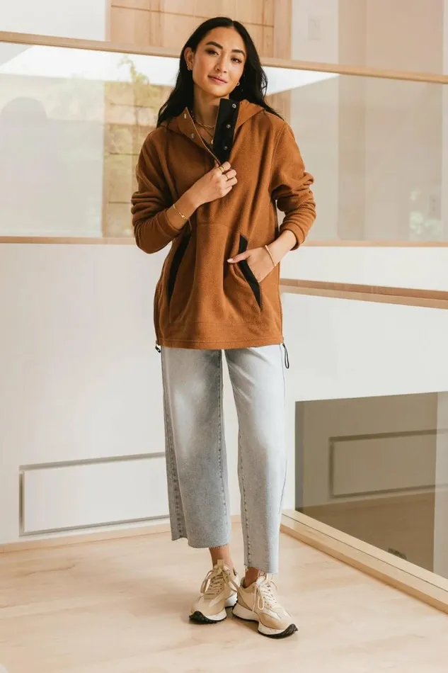 Aiden Fleece Pullover Camel Women Bohme Outerwear