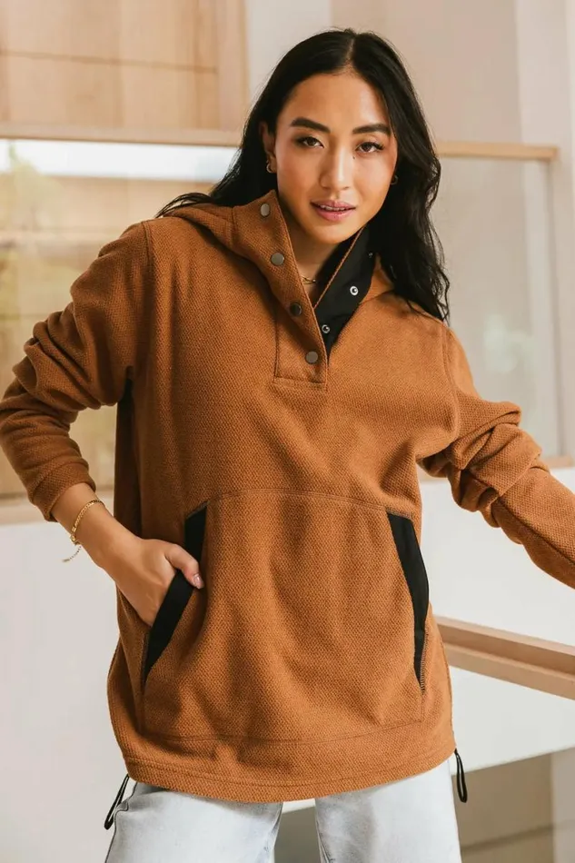 Aiden Fleece Pullover Camel Women Bohme Outerwear