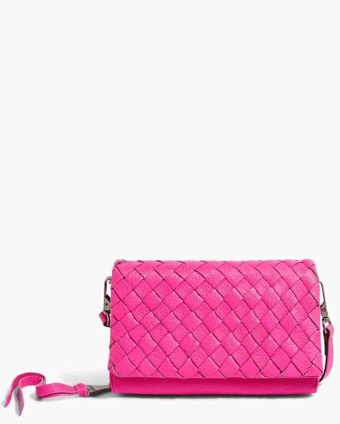 Aimee Kestenberg Crossbody Bags Women Bali Wallet Crossbody Hot Pink Woven