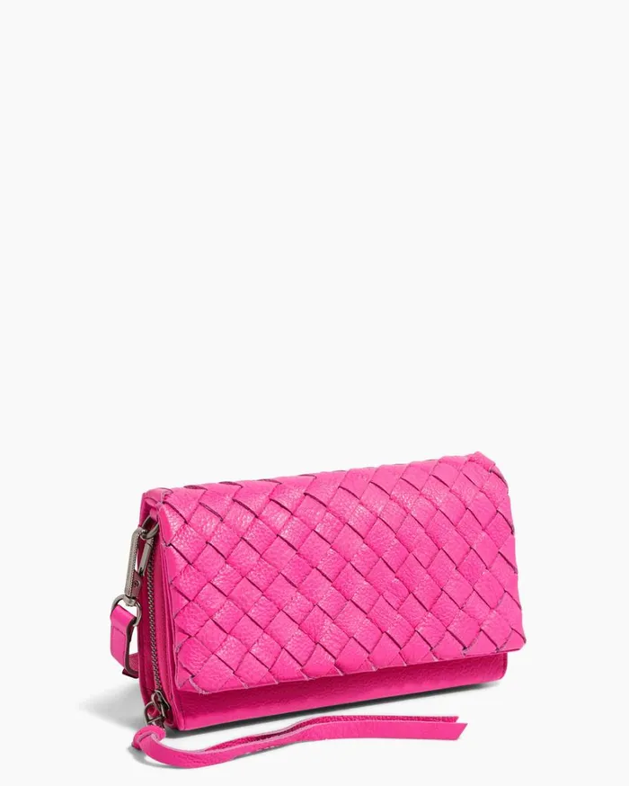 Aimee Kestenberg Crossbody Bags Women Bali Wallet Crossbody Hot Pink Woven