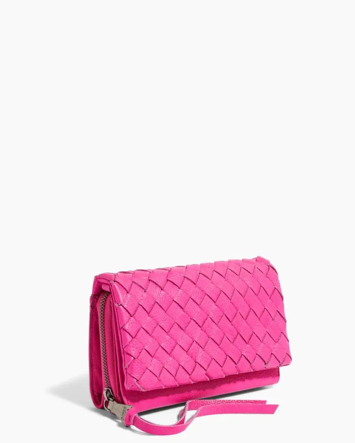 Aimee Kestenberg Crossbody Bags Women Bali Wallet Crossbody Hot Pink Woven