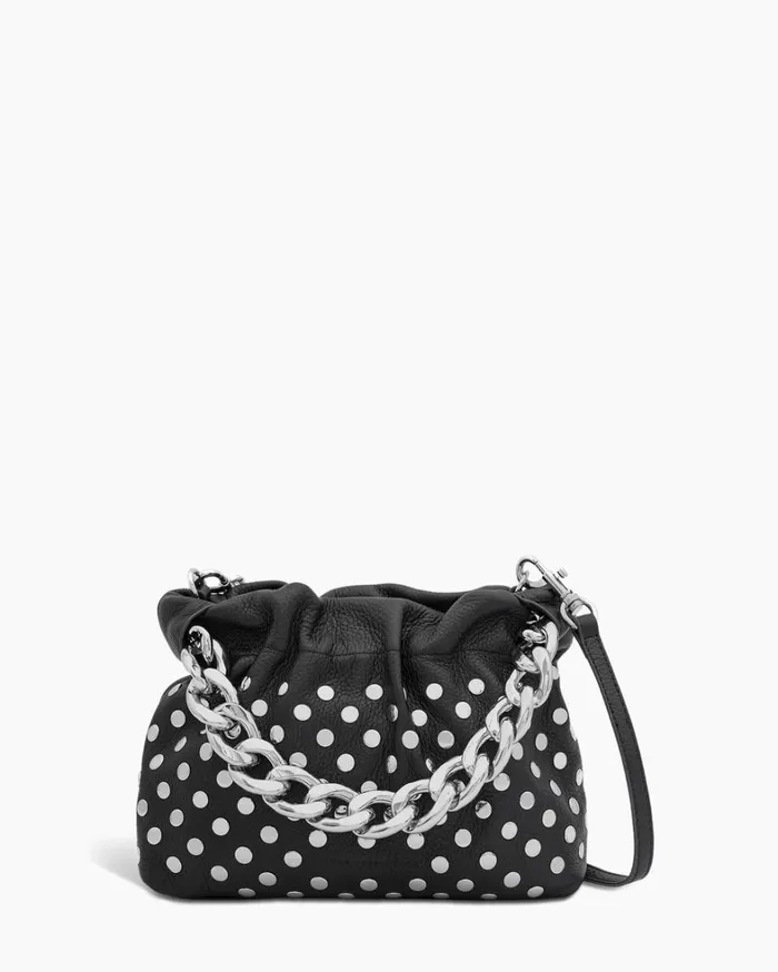 Aimee Kestenberg Crossbody Bags Women Chain Novelty Handheld Crossbody Black With Disco Studs