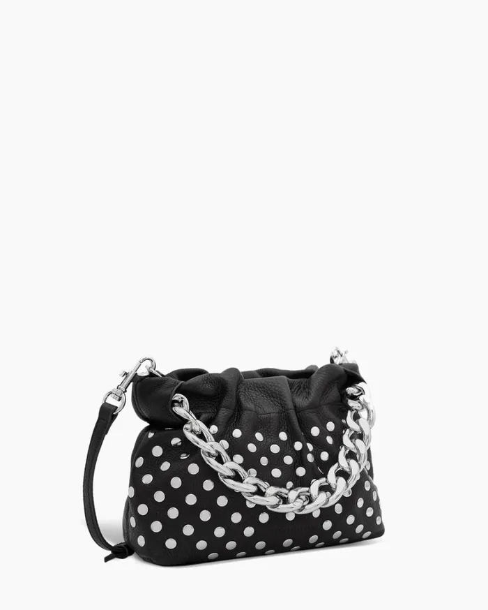 Aimee Kestenberg Crossbody Bags Women Chain Novelty Handheld Crossbody Black With Disco Studs