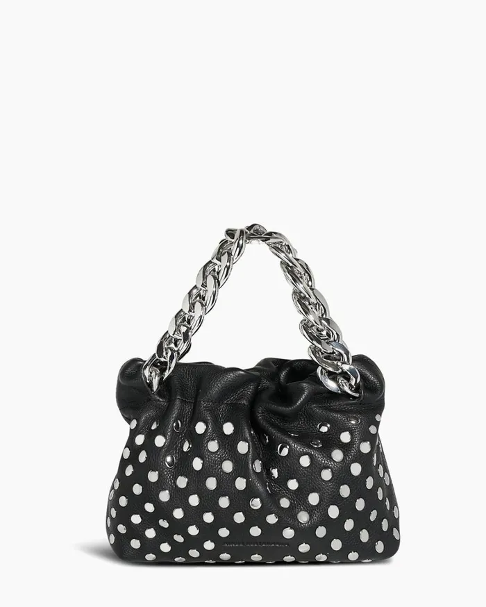 Aimee Kestenberg Crossbody Bags Women Chain Novelty Handheld Crossbody Black With Disco Studs