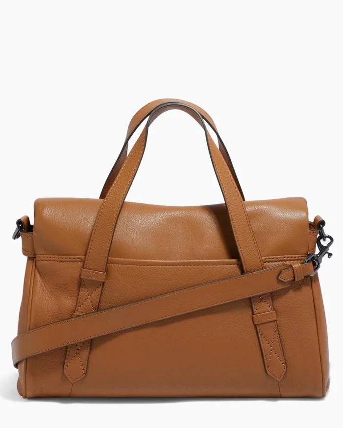Aimee Kestenberg Satchels Women Bali Double Entry Satchel Chestnut Brown With Gunmetal