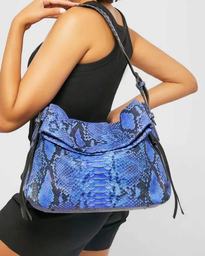 Aimee Kestenberg Shoulder Bags Women Bali Hobo Blue Cobra