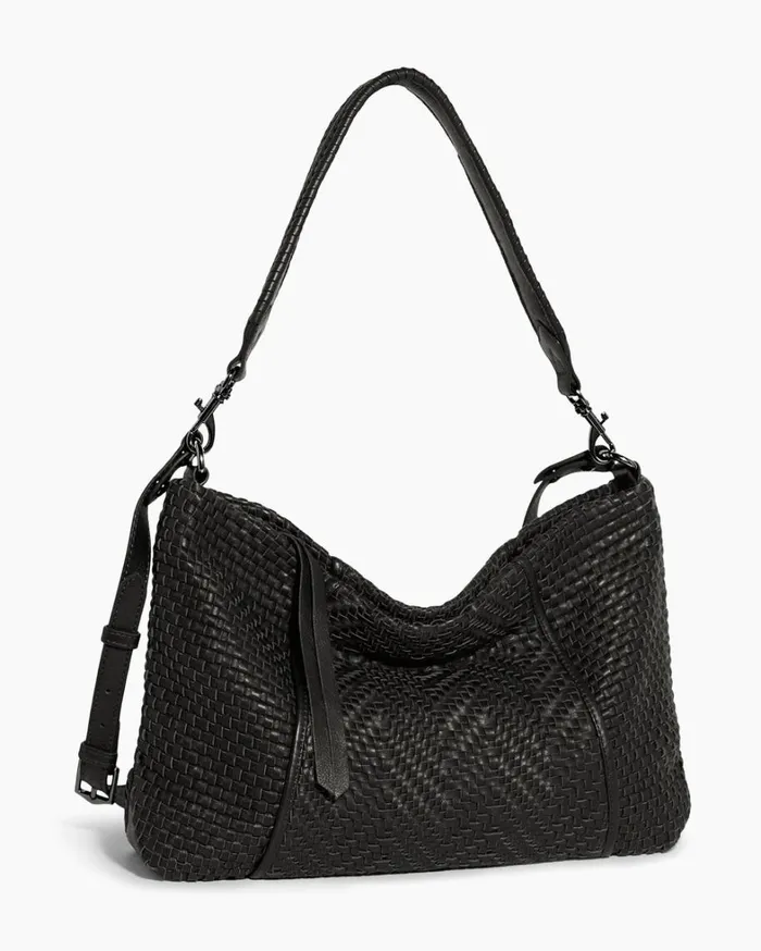 Aimee Kestenberg Shoulder Bags Women Woven All For Love Convertible Hobo Black With Gunmetal
