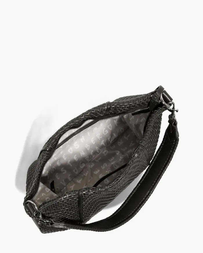 Aimee Kestenberg Shoulder Bags Women Woven All For Love Convertible Hobo Black With Gunmetal