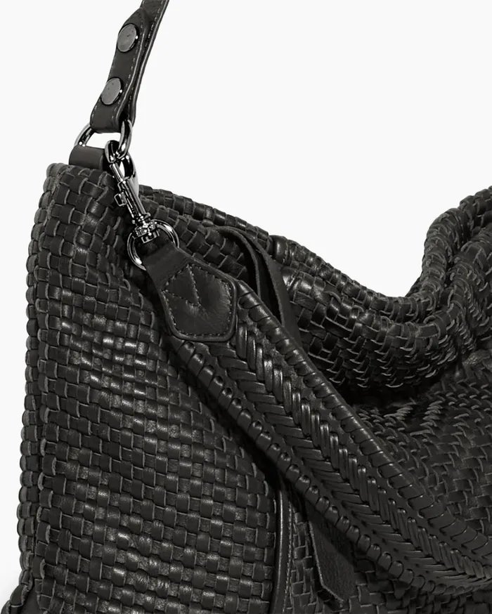Aimee Kestenberg Shoulder Bags Women Woven All For Love Convertible Hobo Black With Gunmetal