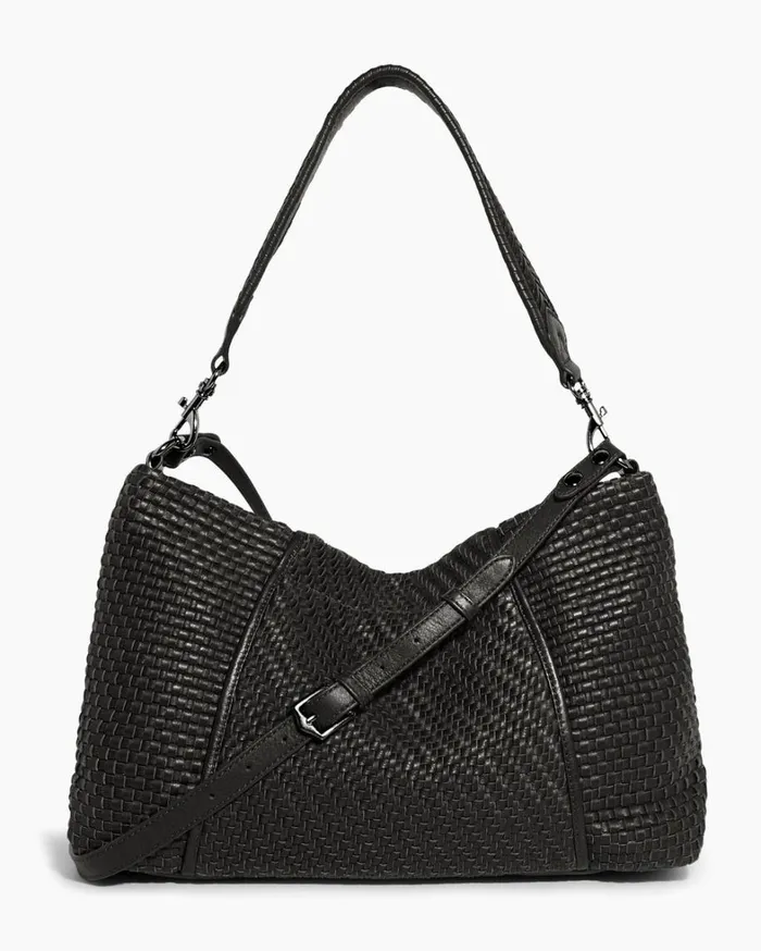 Aimee Kestenberg Shoulder Bags Women Woven All For Love Convertible Hobo Black With Gunmetal