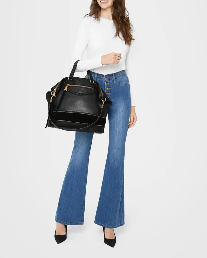 Aimee Kestenberg Tote Bags Women Worth It Expandable Tote Black With 14k Yellow Gold
