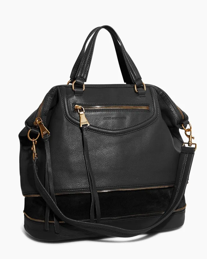 Aimee Kestenberg Tote Bags Women Worth It Expandable Tote Black With 14k Yellow Gold