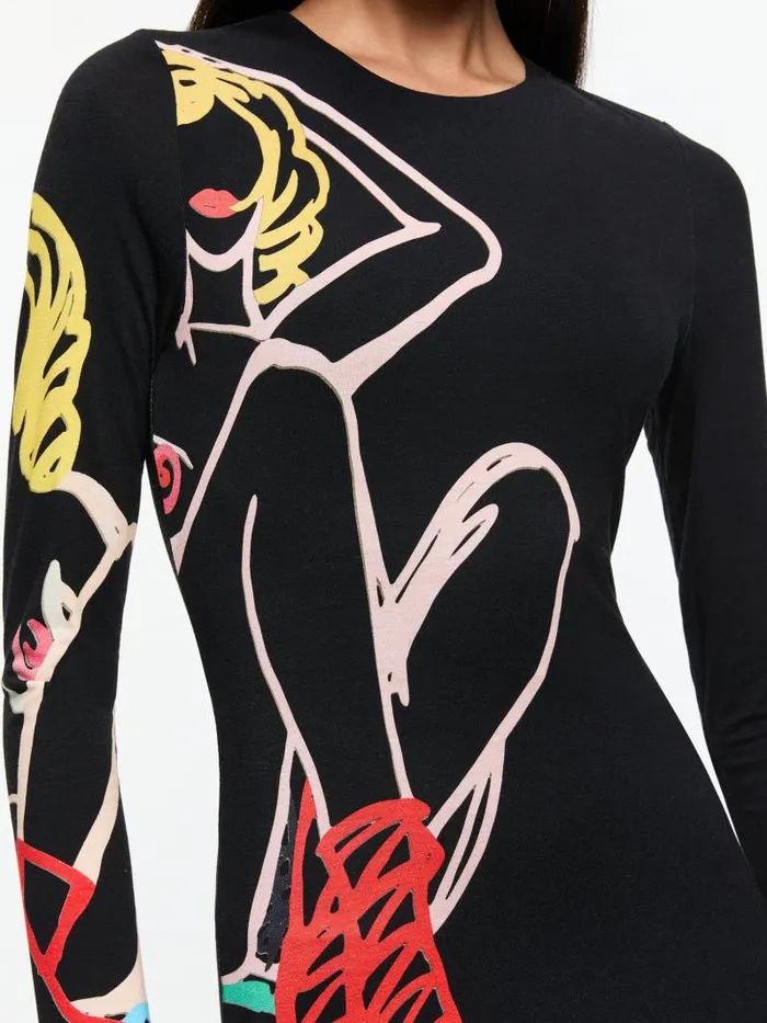 Alice Olivia AO X TOM WESSELMANN DELORA OPEN BACK MAXI DRESS Natural Beauty Women Dresses