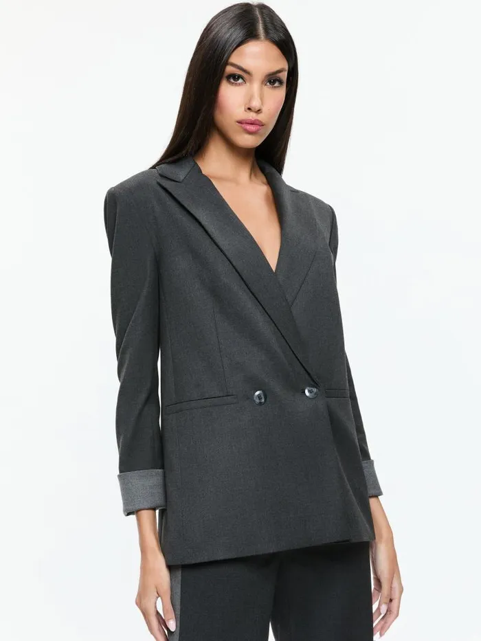 Alice Olivia Charcoal Grey Melange Women Matching Sets