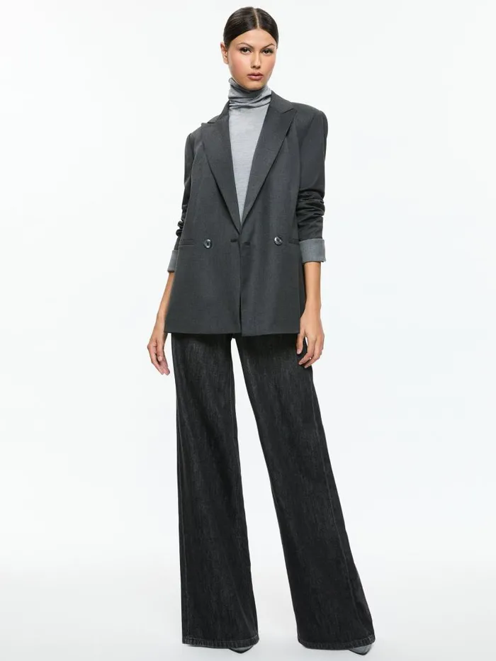 Alice Olivia Charcoal Grey Melange Women Matching Sets
