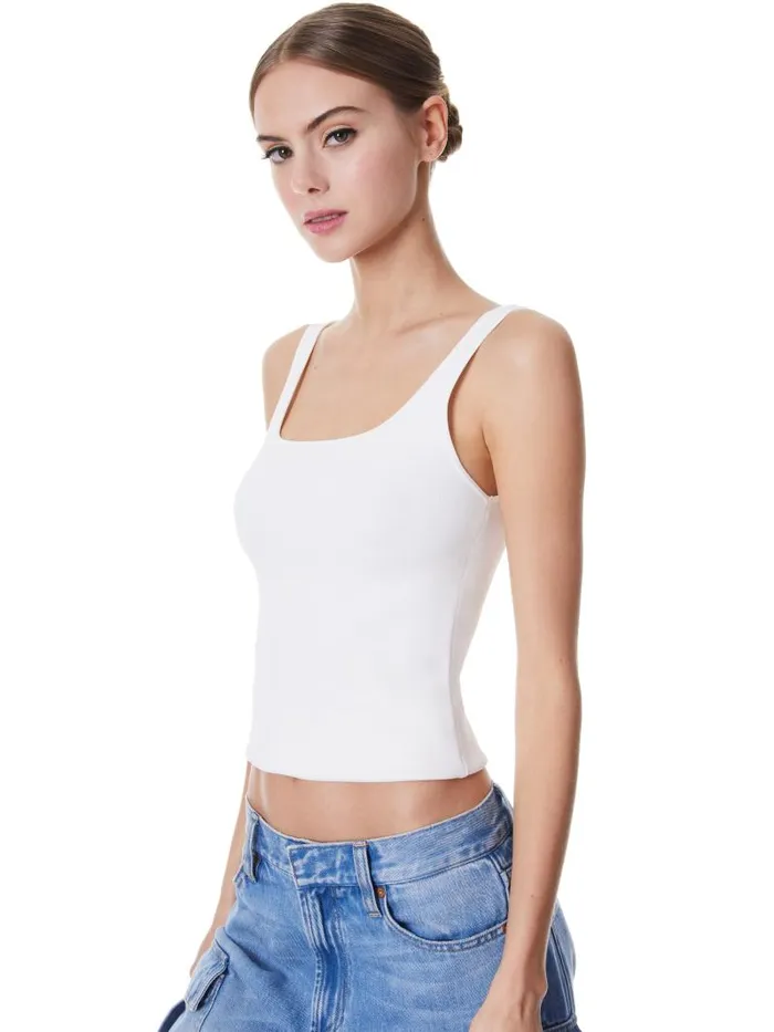Alice Olivia DARYN SCULPTING TANK Black Women Tops