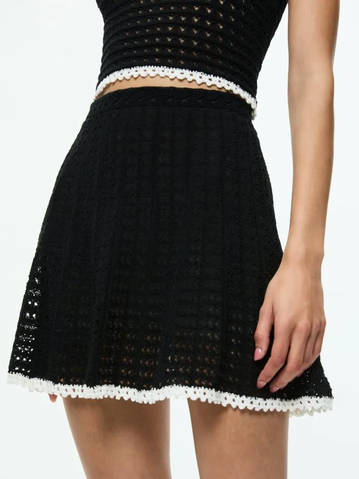Alice Olivia FLORRIE SKIRT Blackvanilla Women Skirts