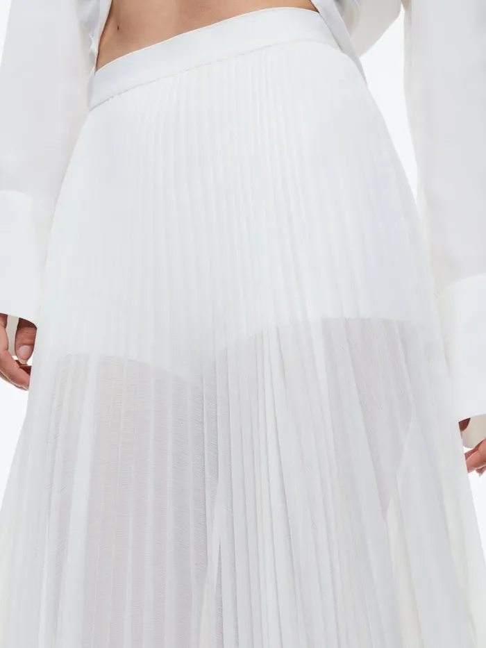Alice Olivia KATZ PLEATED MAXI SKIRT WITH HOT PANT Black Women Skirts