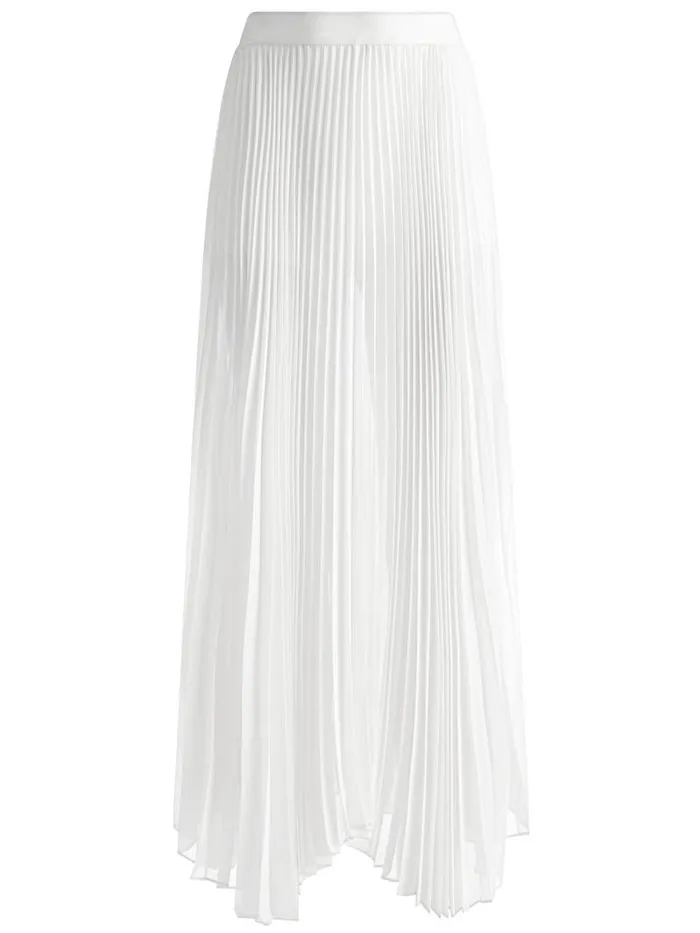 Alice Olivia KATZ PLEATED MAXI SKIRT WITH HOT PANT Black Women Skirts