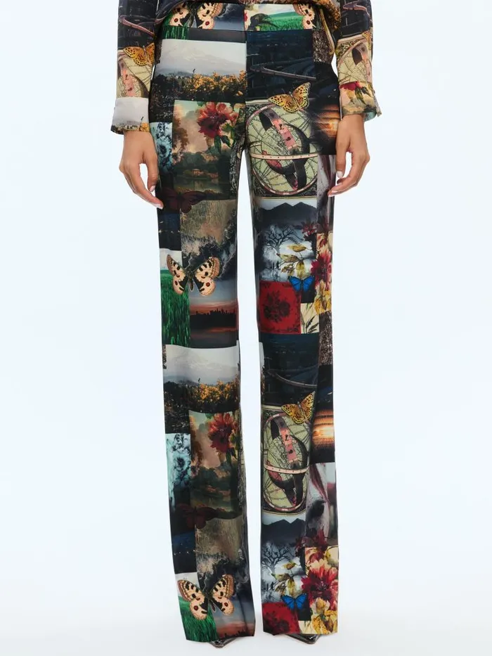 Alice Olivia LIVI LOW RISE TROUSER Eco Fusion Women Pants