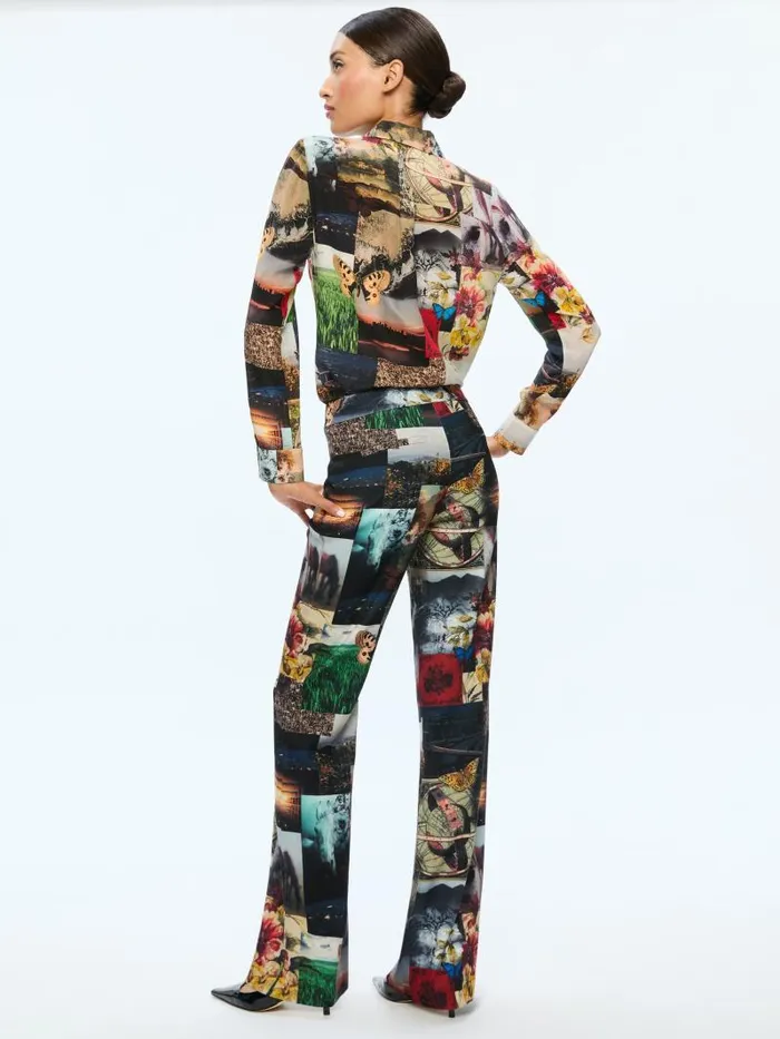Alice Olivia LIVI LOW RISE TROUSER Eco Fusion Women Pants