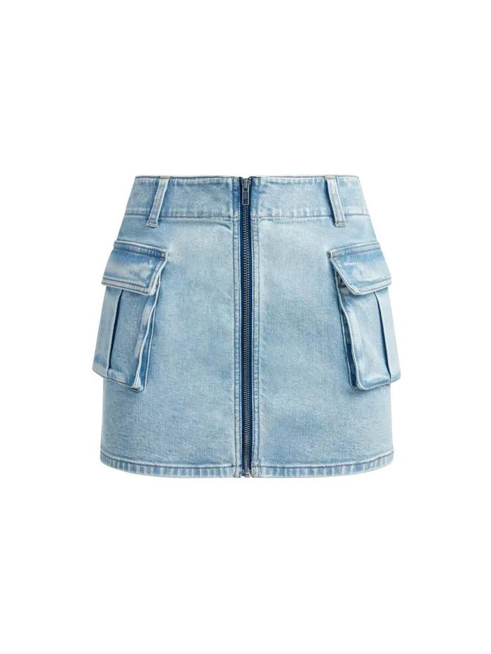 Alice Olivia RAHMI CARGO MINI SKIRT Rockstar Blue Women Skirts