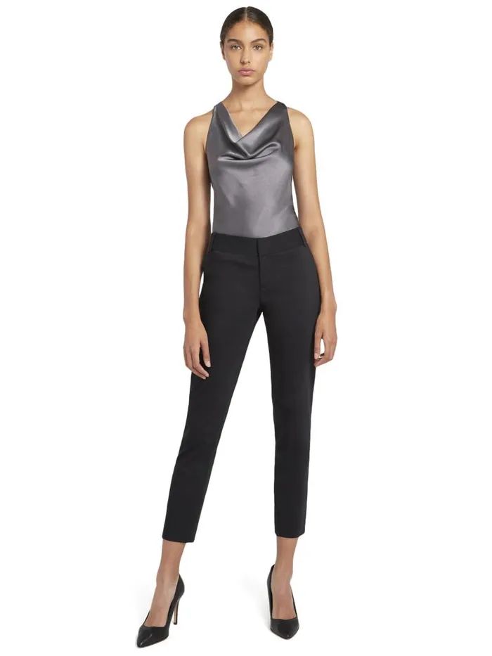 Alice Olivia STACEY SLIM TROUSER Black Women Suits