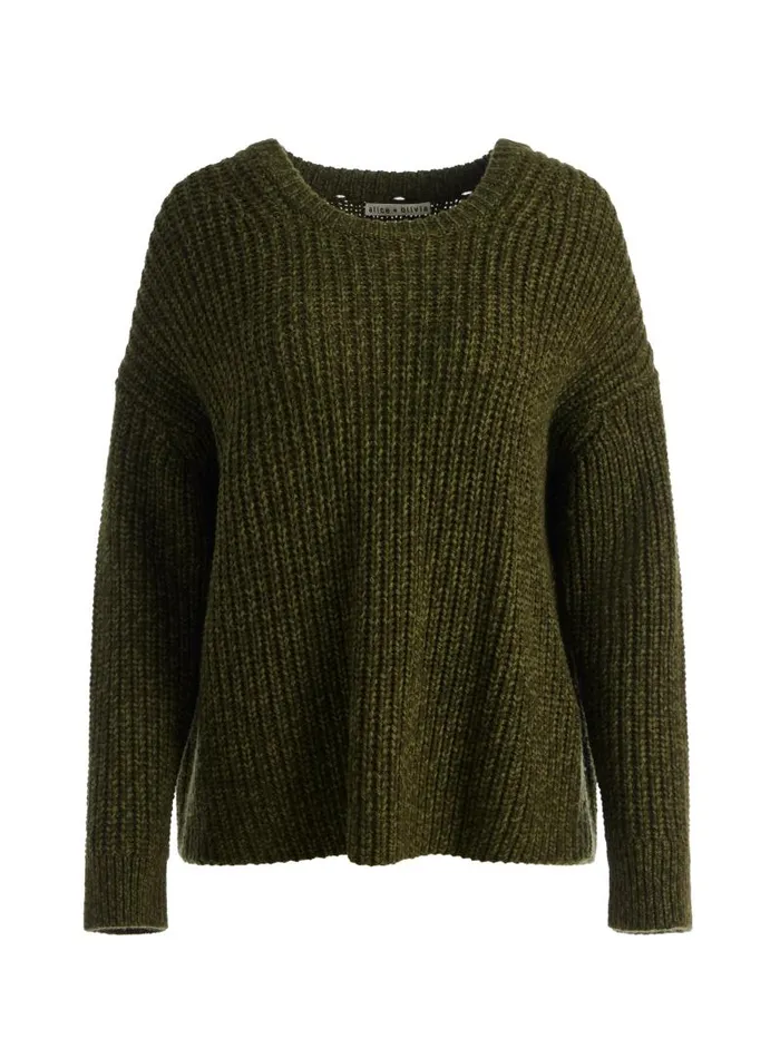 Alice Olivia VERE DETACHABLE TURTLENECK SWEATER Bordeaux Women Sweaters