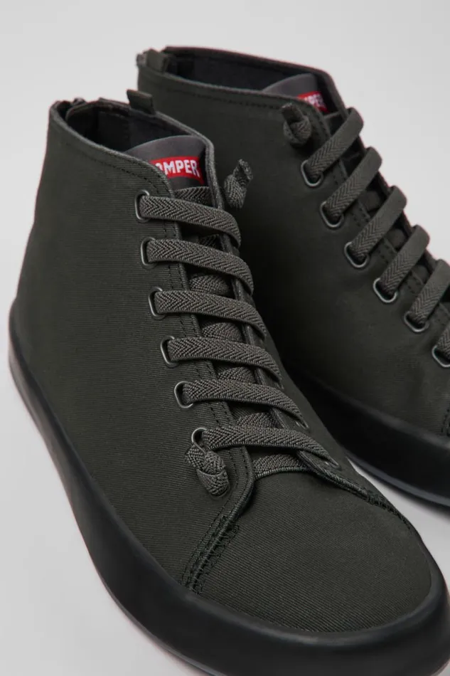 Ankle Boots Men Camper Andratx Dark Gray Textile Sneakers
