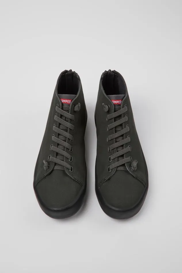 Ankle Boots Men Camper Andratx Dark Gray Textile Sneakers Ankle Boots Men Camper Andratx Dark Gray Textile Sneakers