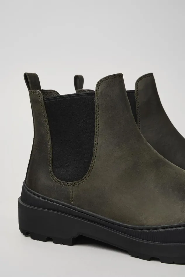 Ankle Boots Men Camper Brutus Trek MICHELIN Green Nubuck Ankle Boots