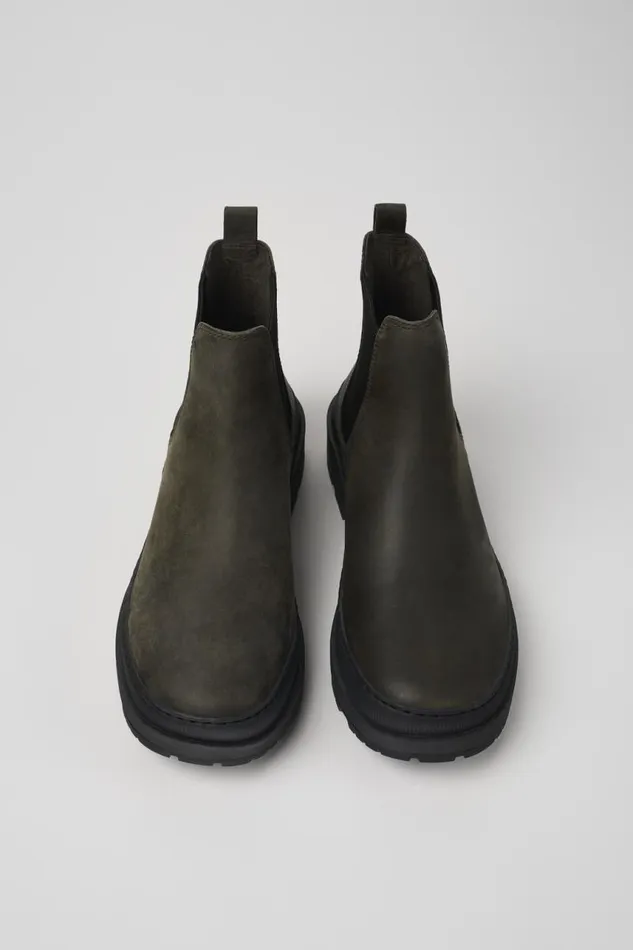 Ankle Boots Men Camper Brutus Trek MICHELIN Green Nubuck Ankle Boots