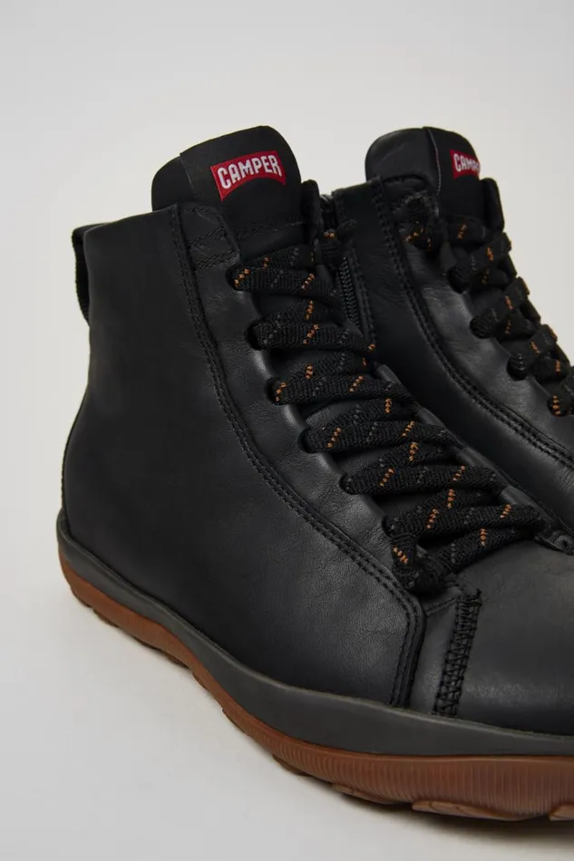 Ankle Boots Men Camper Peu Pista GORETEX Black Leather Ankle Boots