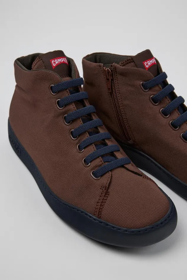 Ankle Boots Men Camper Peu Touring Brown Recycled PET Sneaker Boots