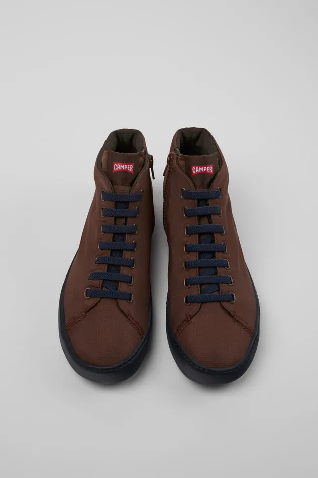 Ankle Boots Men Camper Peu Touring Brown Recycled PET Sneaker Boots