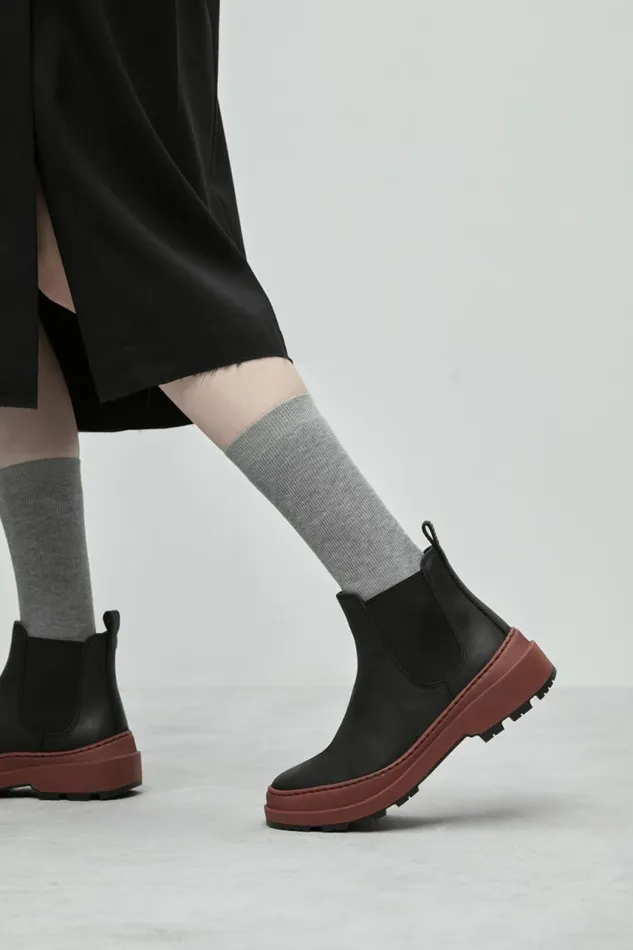 Ankle Boots Women Camper Brutus Trek MICHELIN Black Nubuck Ankle Boots