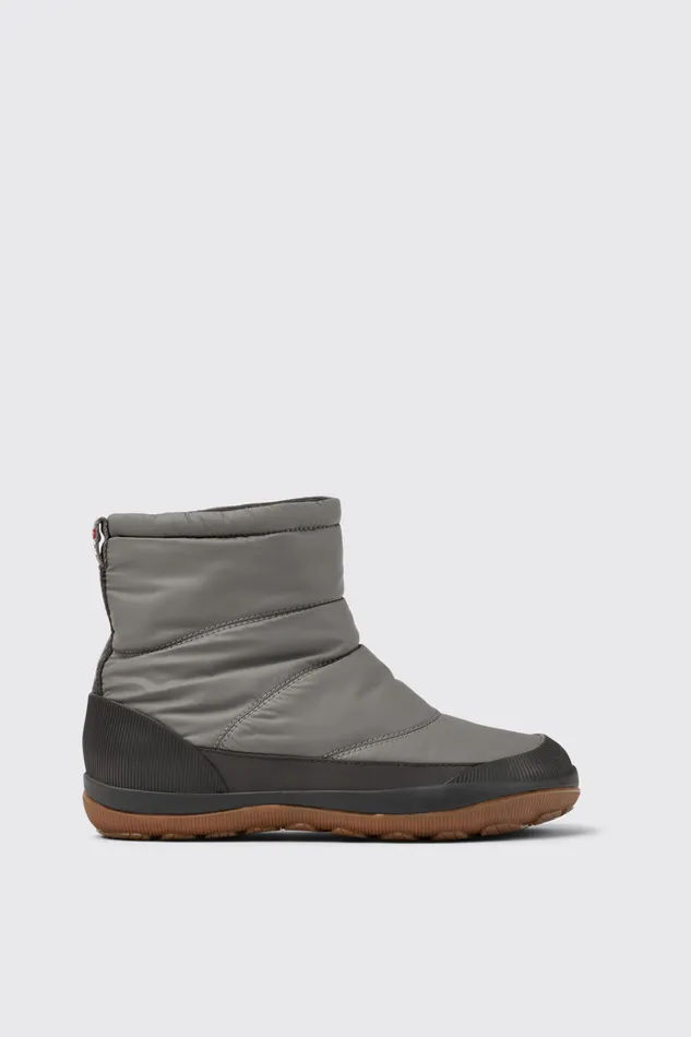 Ankle Boots Women Camper Peu Pista GORETEX Gray Textile And Leather Boots