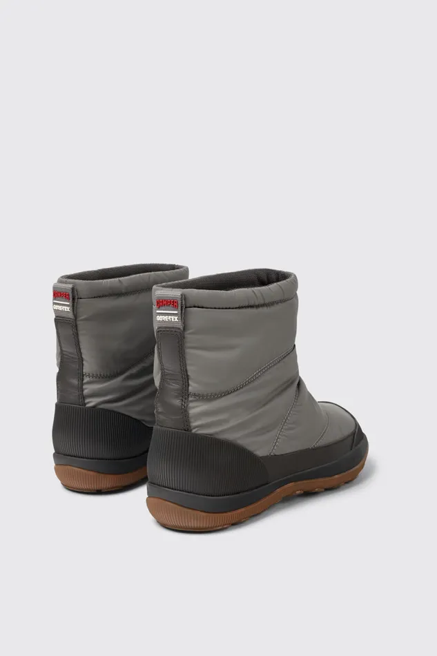 Ankle Boots Women Camper Peu Pista GORETEX Gray Textile And Leather Boots