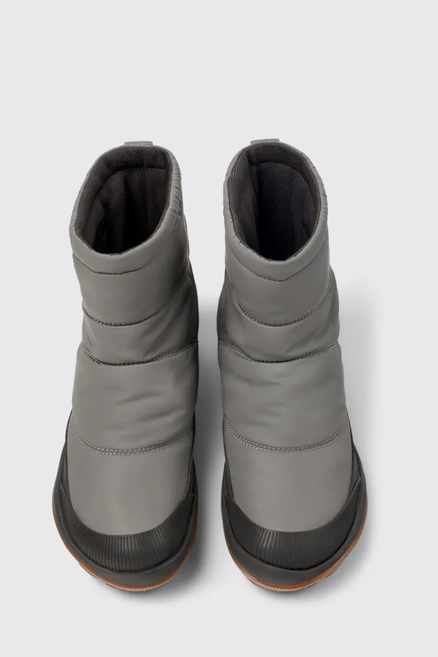 Ankle Boots Women Camper Peu Pista GORETEX Gray Textile And Leather Boots