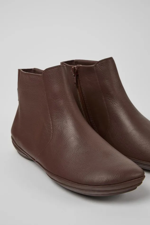 Ankle Boots Women Camper Right Brown Leather Ankle Boots