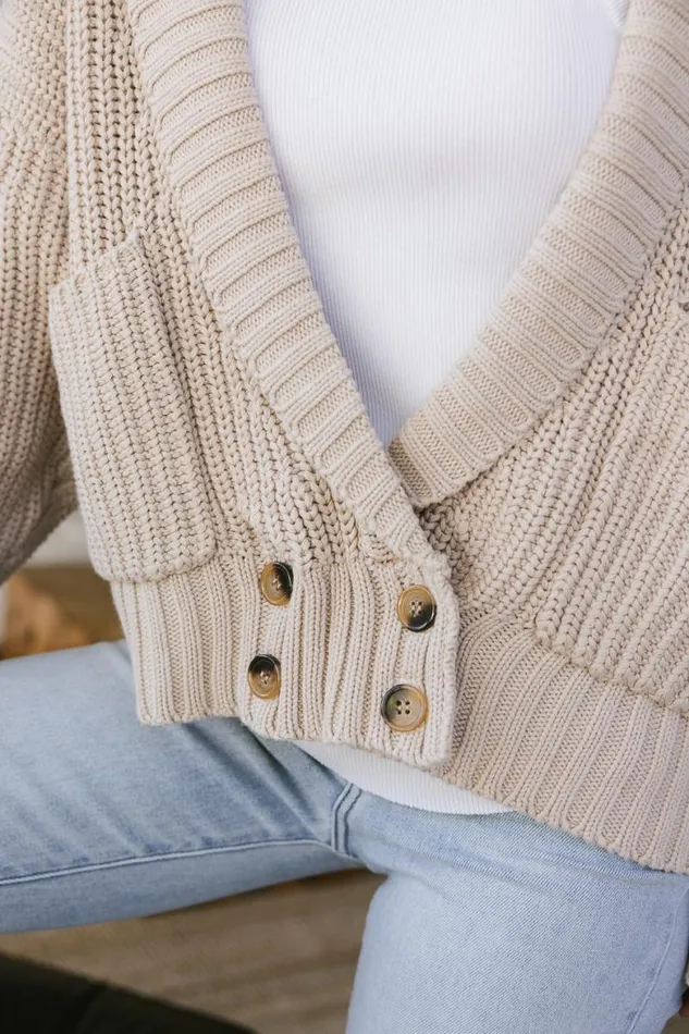 Ariana Knit Cardigan Natural Women Bohme Tops