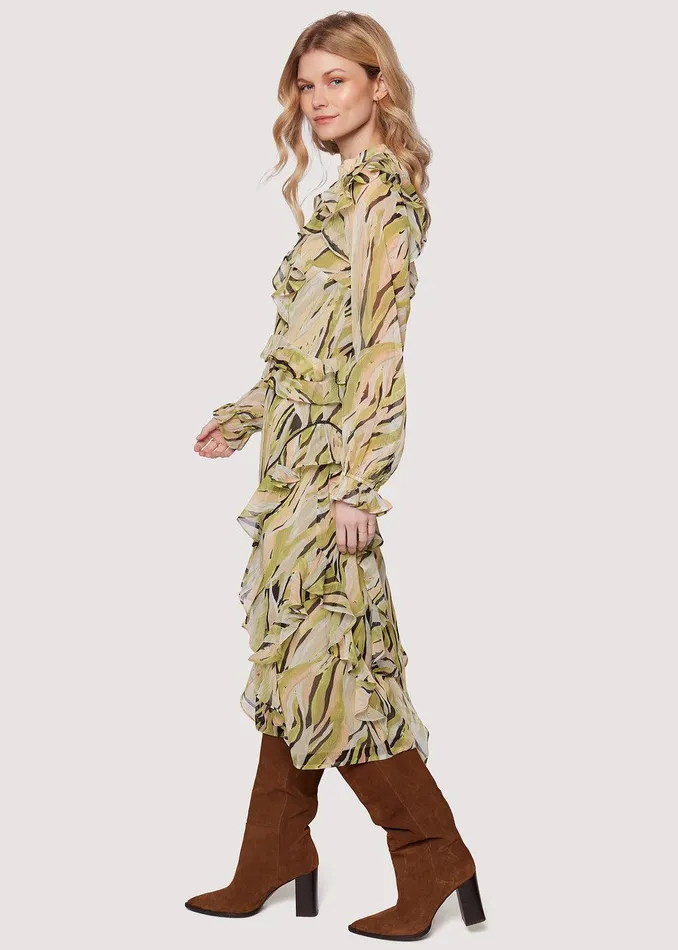 Arroyo Willow Midi Dress Greenmulti Women Lost Wander Dresses