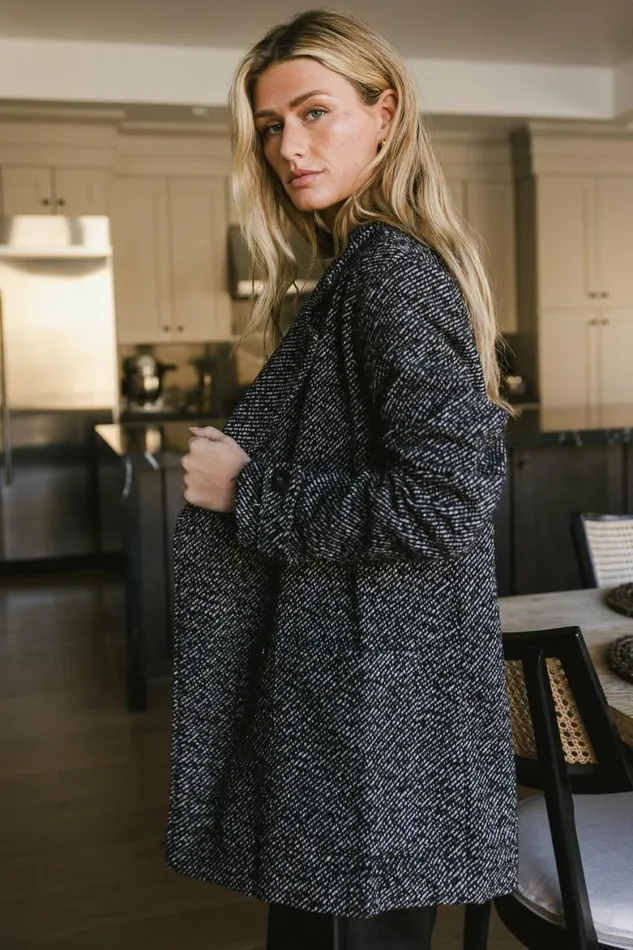 Ava Wool Blend Jacket In Black Black Women Bohme Outerwear