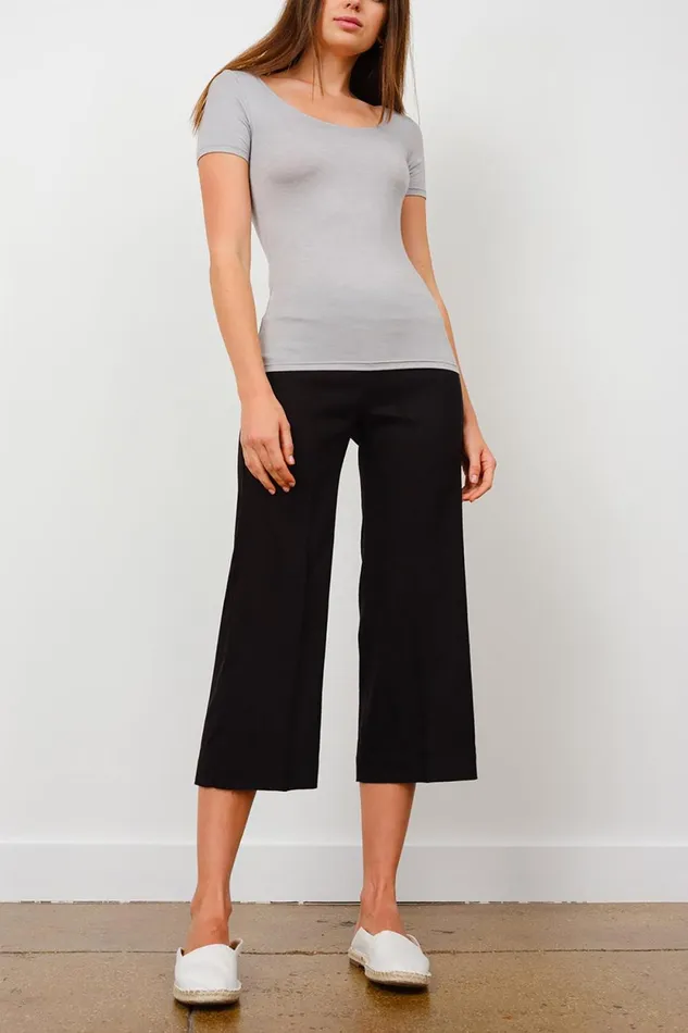 Avenue Montaigne ALEX Linen Black Women Pants