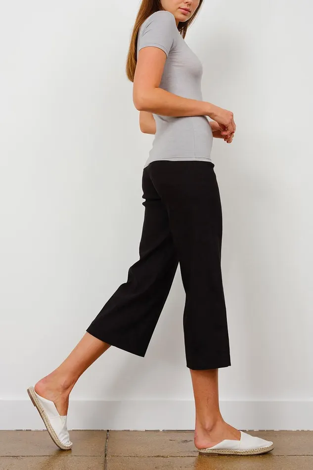 Avenue Montaigne ALEX Linen Black Women Pants Avenue Montaigne ALEX Linen Black Women Pants