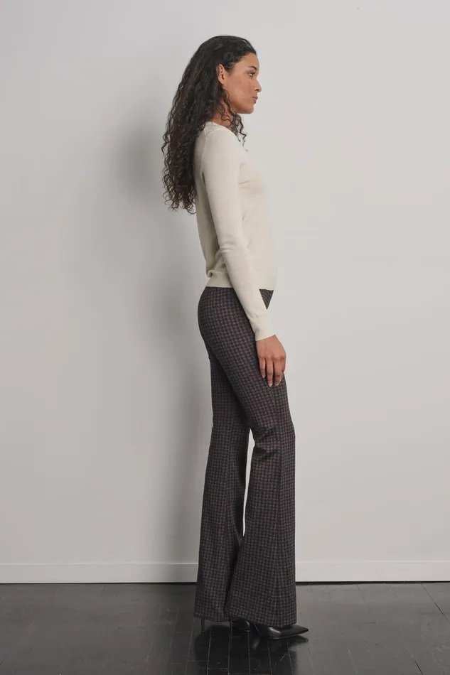 Avenue Montaigne BELLINI Freedom Houndstooth Grey Women Pants Avenue Montaigne BELLINI Freedom Houndstooth Grey Women Pants