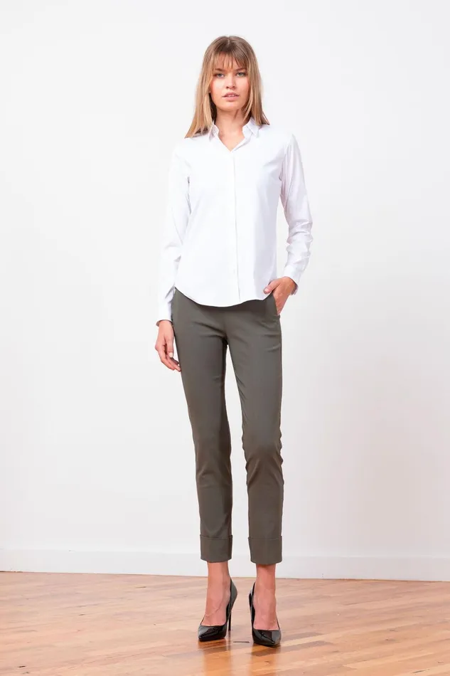 Avenue Montaigne BEN Signature Olive Green Women Pants