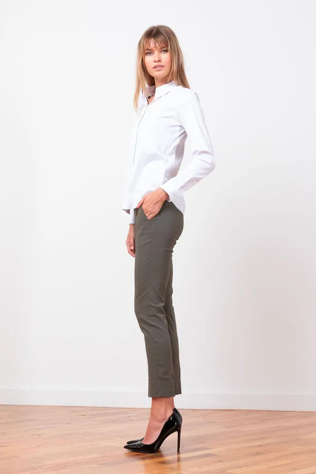 Avenue Montaigne BEN Signature Olive Green Women Pants Avenue Montaigne BEN Signature Olive Green Women Pants
