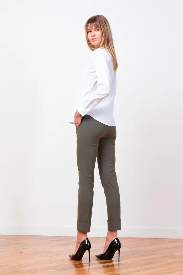 Avenue Montaigne BEN Signature Olive Green Women Pants Avenue Montaigne BEN Signature Olive Green Women Pants